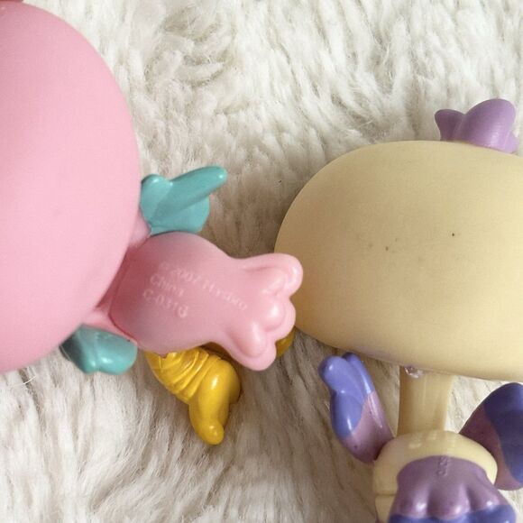 LPS Littlest Pet Shop Ostrich Pink #2348 Biege Purple #1826 Bobblehead Toy - Picture 3 of 4